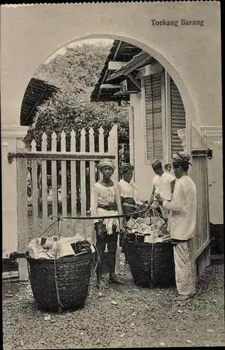 Ak Toekang Barang Niederländisch Indien Indonesien, Lastenträger