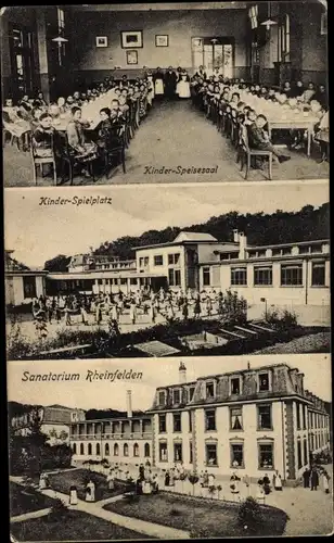 Ak Rheinfelden Kanton Aargau Schweiz, Sanatorium, Kinderspeisesaal, Kinderspielplatz