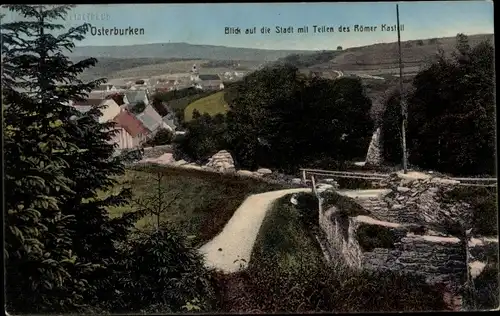 Ak Osterburken in Baden, Panorama, Teil des Römerkastells