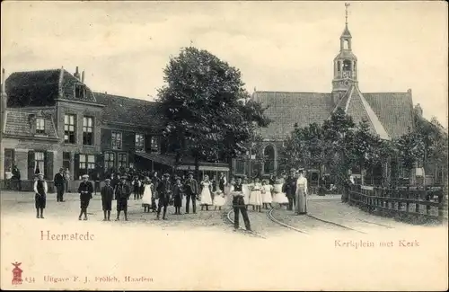 Ak Heemstede Nordholland, Kerkplein, Kerk