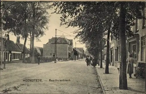 Ak Heemstede Nordholland Niederlande, Raadhuisstraat