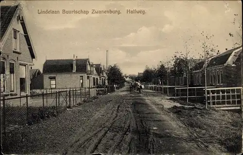 Ak Halfweg Nordholland, Lindelaan Buurtschap Zwanenburg