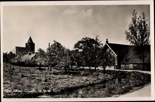 Ak Oud Alblas Südholland, Blick zur Kirche