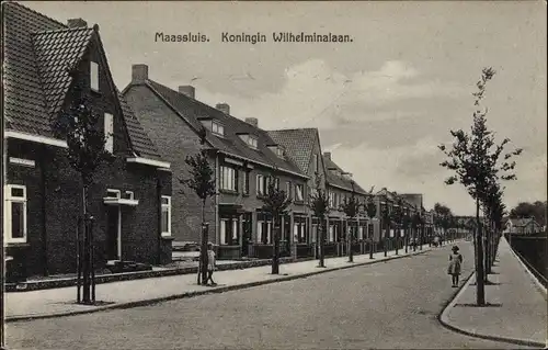 Ak Maassluis Südholland, Koningin Wilhelminalaan