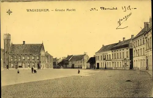 Ak Waregem Waereghem Wareghem Westflandern, Groote Markt