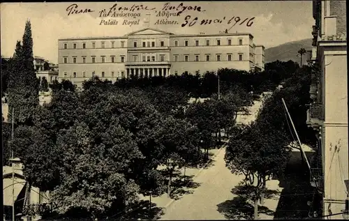 Postkarte Athen, Griechenland, Königspalast