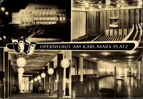 Ak Leipzig in Sachsen, Opernhaus am Karl Marx Platz, Innenansichten