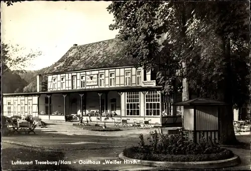 Ak Treseburg Thale im Harz, Gasthaus Weißer Hirsch