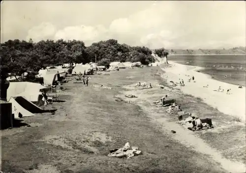 Ak Altenkirchen auf Rügen, Zeltplatz am Strand