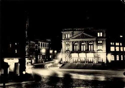 Ak Altenburg in Thüringen, Theater, Nachtbeleuchtung