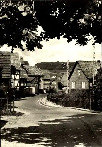 Ak Uder im Eichsfeld Thüringen, Hinterste Binde, Straßenpartie