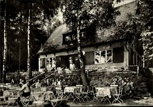 Ak Bad Elster im Vogtland, Staatsbad Waldcafé Bärenloh, Terrasse