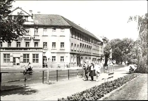 Ak Löbau in Sachsen, Gastsätte Oberlausitzer Hof, Straßenpartie