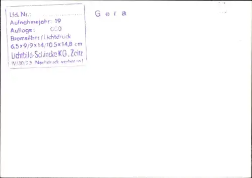 Foto Gera in Thüringen, Stadtpanorama