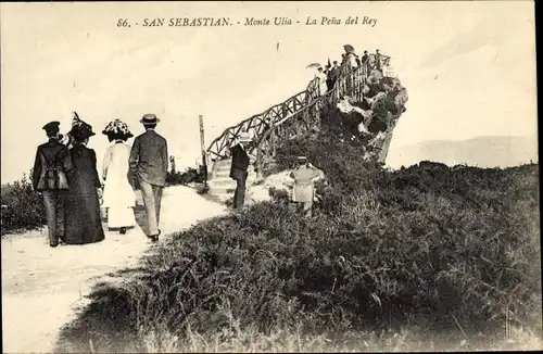 Ak Donostia San Sebastian Baskenland, Monte Ulia, La Peña del Rey