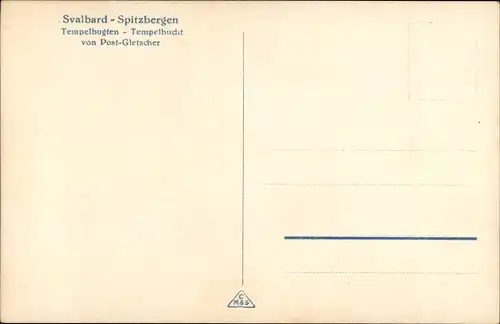 Ak Svalbard Spitzbergen Norwegen, Tempelbucht von Post-Gletscher