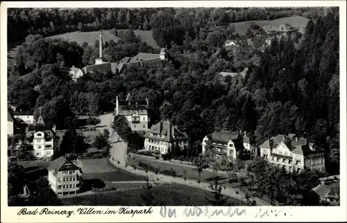 Ak Duszniki Zdrój Bad Reinerz Schlesien, Villen am Kurpark