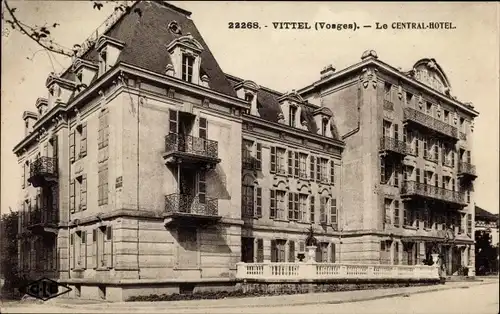 Ak Vittel Lothringen Vosges, Le Central Hôtel