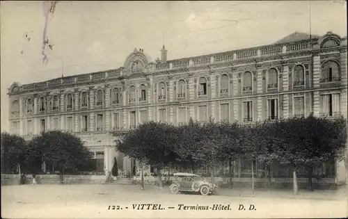 Ak Vittel Lothringen Vosges, Terminus Hôtel