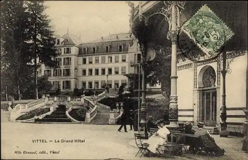 Ak Vittel Lothringen Vosges, Le Grand Hôtel