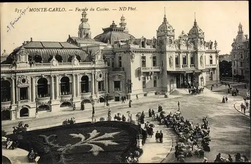 Postkarte Monte-Carlo Monaco, Fassade des Casinos