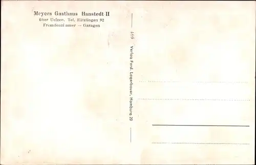 Ak Hanstedt II Uelzen in Niedersachsen, Meyers Gasthaus