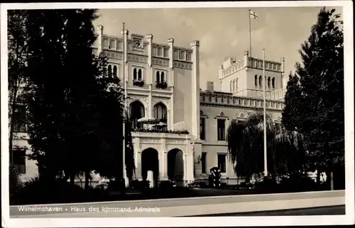 Ak Wilhelmshaven in Niedersachsen, Haus des kommand. Admirals