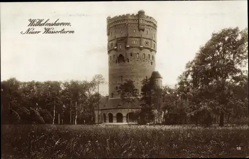 Ak Wilhelmshaven in Niedersachsen, Neuer Wasserturm