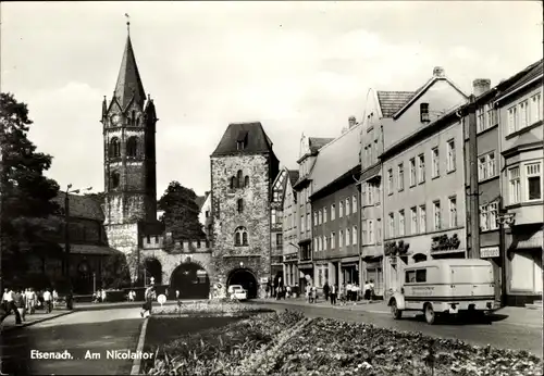 Ak Lutherstadt Eisenach in Thüringen, Am Nicolaitor, Lieferwagen