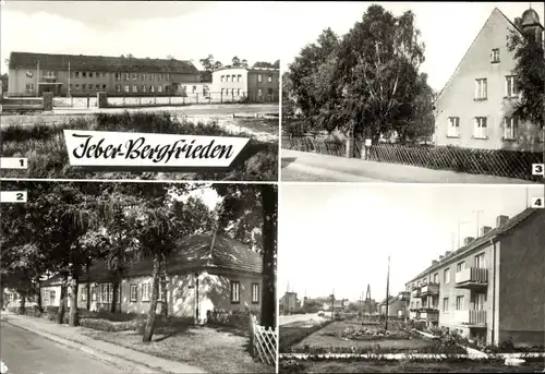 Ak Jeber-Bergfrieden Coswig Anhalt, POS, Landambulatorium, Rat der Gemeinde, Neubauten