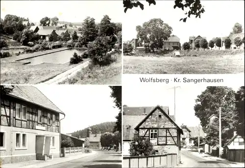 Ak Wolfsberg Sangerhausen Südharz, Schwimmbad, Ortspartien