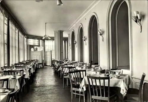 Ak Ostseebad Zinnowitz auf Usedom, Feriendienst IG Wismut Heim Glück Auf, Speisesaal