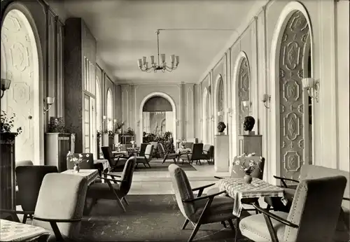 Ak Ostseebad Zinnowitz auf Usedom, Feriendienst IG Wismut Heim Glück auf, Vestibül