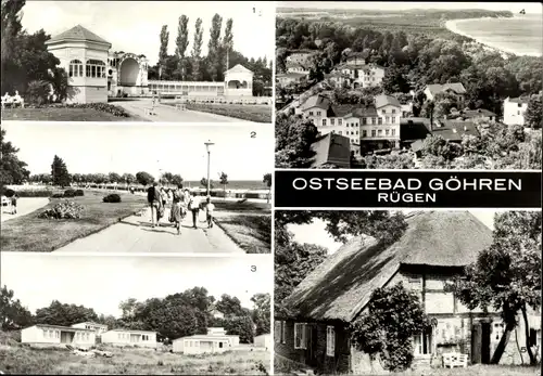 Ak Ostseebad Göhren auf Rügen, Musikpavillon, Promenade, FDGB-Urlauberdorf, Teilansicht