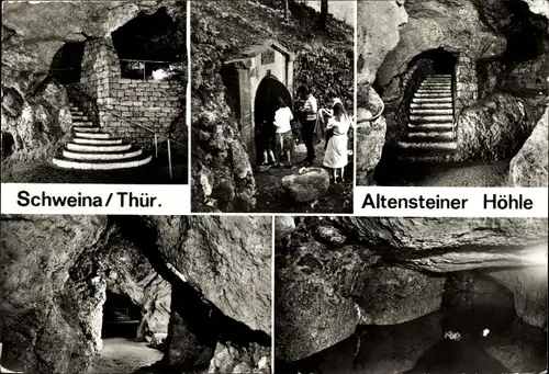 Ak Schweina Bad Liebenstein im Thüringer Wald, Altensteiner Höhle, Innenansichten