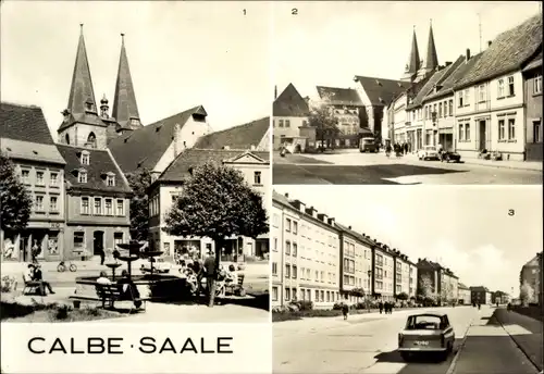 Ak Calbe an der Saale, Am Markt, Leninstraße, Wilhelm-Pieck-Straße