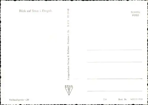 Ak Sosa Eibenstock im Erzgebirge, Panorama