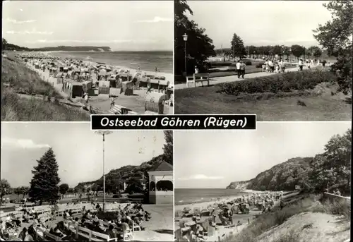 Ak Ostseebad Göhren auf Rügen, Strand, Kuranlagen