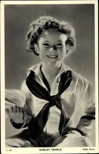 Ak Schauspielerin Shirley Temple, Portrait in Seemannskostüm, Fox Film, S 45