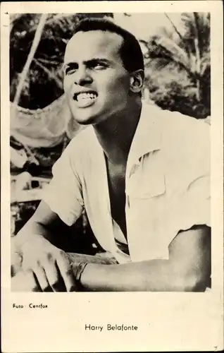 Ak Schauspieler und Sänger Harry Belafonte, Portrait