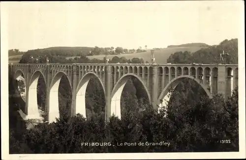 Ak Freiburg Stadt Freiburg Schweiz, Le Pont de Grandfey