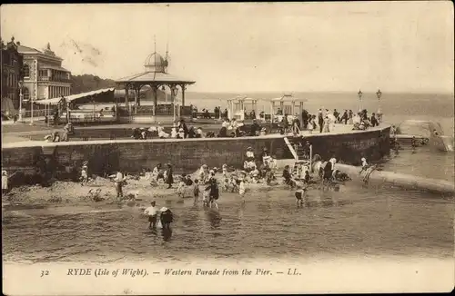 Ak Ryde Isle of Wight England, Westernparade vom Pier