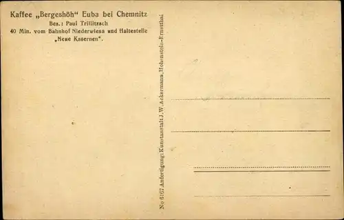 Ak Euba Chemnitz in Sachsen, Café Bergeshöh