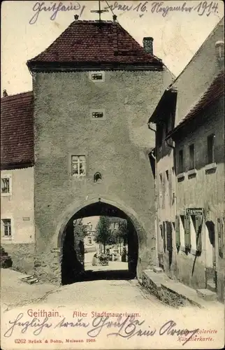 Ak Geithain in Sachsen, Alter Stadtmauerturm