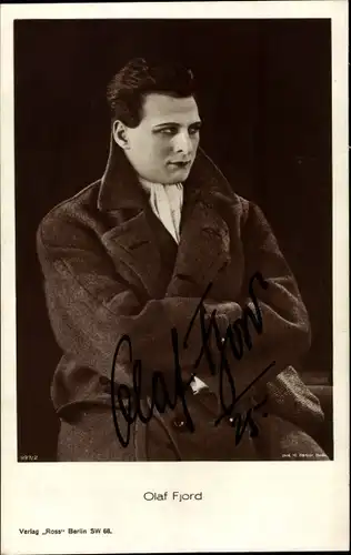 Ak Schauspieler Olaf Fjord, Portrait, Autogramm
