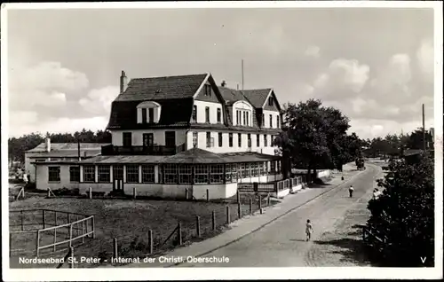 Ak Sankt Peter Ording in Nordfriesland, Internat der Christlichen Oberschule