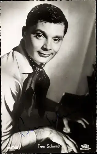 Ak Schauspieler Peer Schmidt in Wunschkonzert, Portrait, Autogramm