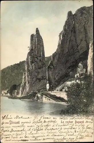 Ak Dinant Wallonien Namur, Der Bayard-Felsen