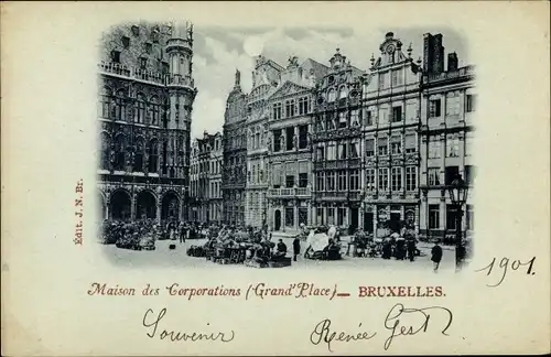 Ak Bruxelles Brüssel, House of Corporations, Grand Place