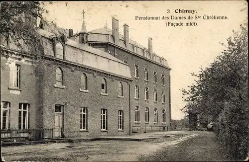 Ak Chimay Wallonien Hennegau, Internat der Damen von Ste Chretienne, Fassade Midi